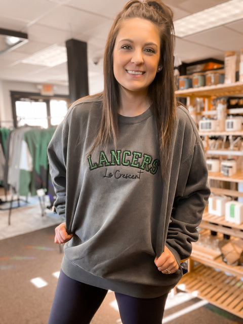 School Spirit Glitter Applique Crewneck