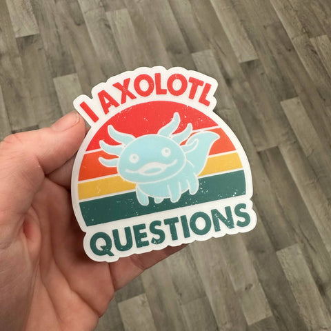 I Axolotl Questions Transparent Sticker