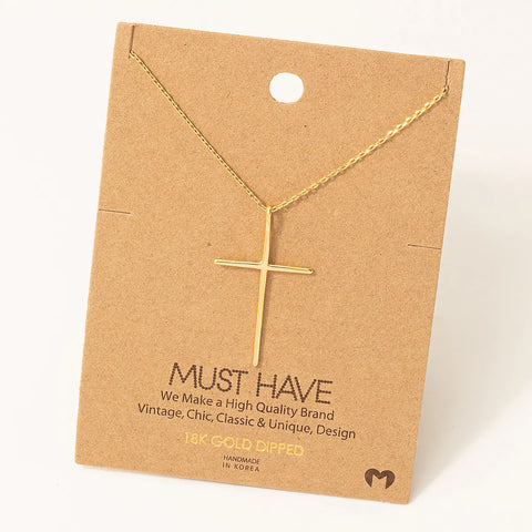 Metallic Cross Nacklace