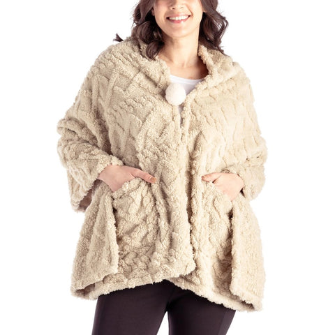 The Coziest Blanket Wrap By Hello Mello (Tan)