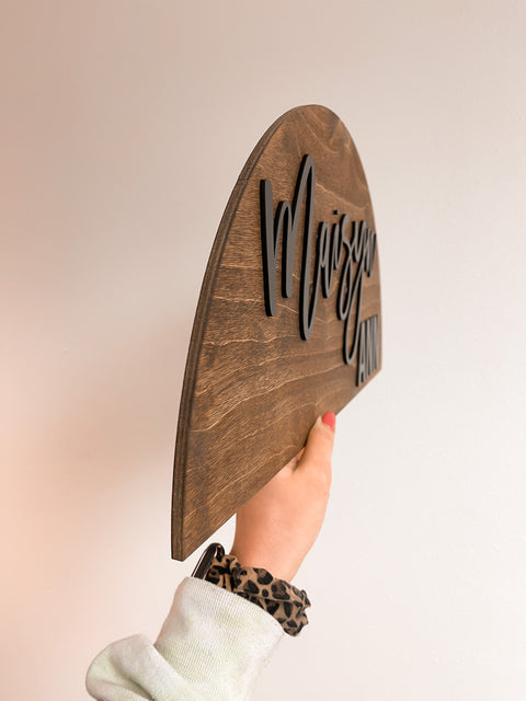 Half Moon Name Sign