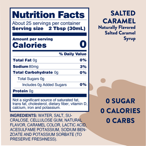 Sugar Free Salted Caramel Syrup