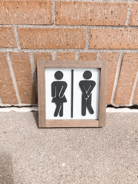 Potty Dance Framed Sign