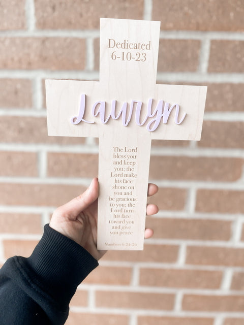 The Lord Bless You and Keep You Personalized Cross Sign