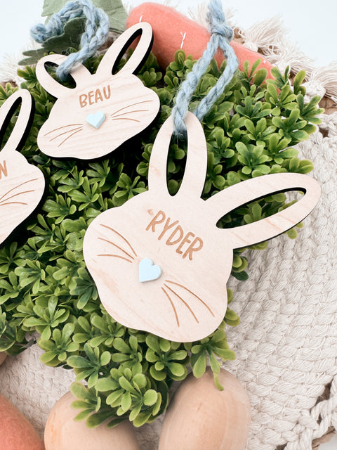 Cutout Bunny Head Easter Basket Tag