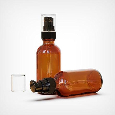 2oz Amber Glass Pump Bottles