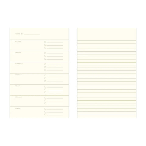 Grid Undated Weekly Planner Journal