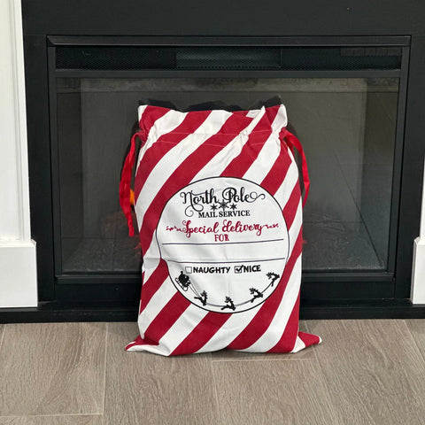 North Pole Special Delivery Santa Sack - Red
