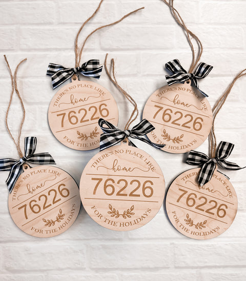 No Place Like Home Zip Code Ornament