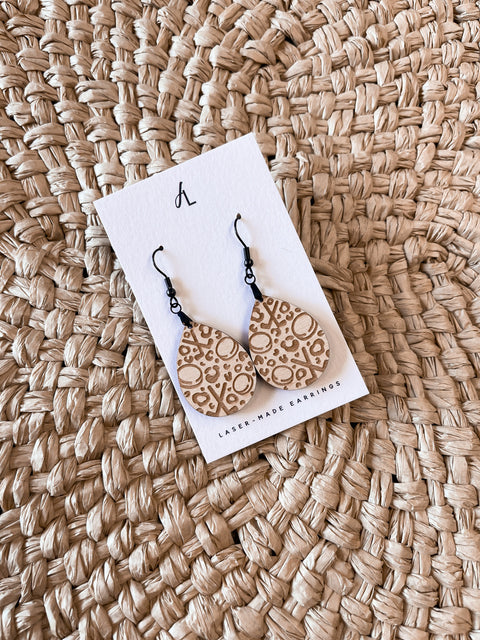 Hockey Leopard Dangle Earrings