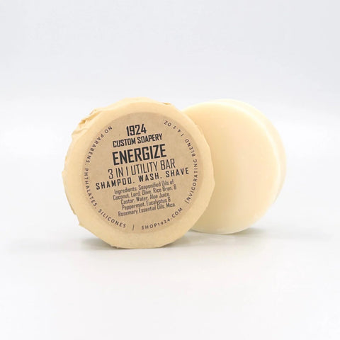 1924 Energize 3-in-1 Utility Bar: Shampoo. Wash. Shave.