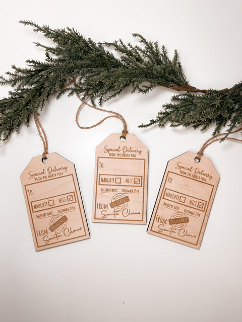 North Pole Special Delivery Gift Tag