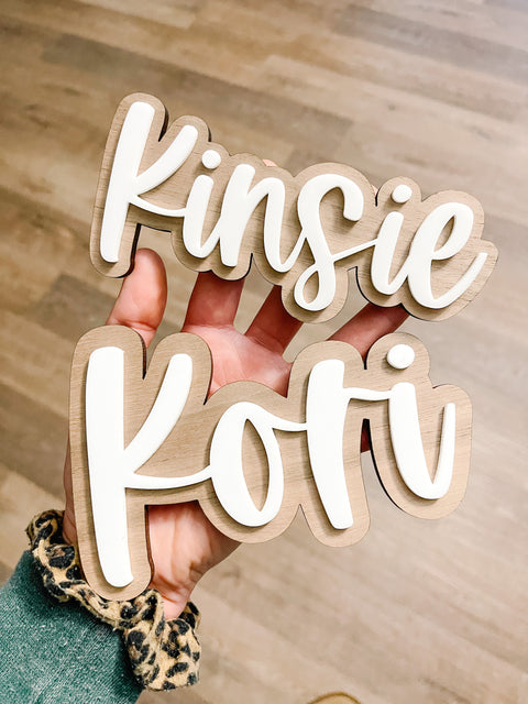 Double Layer Name Signs