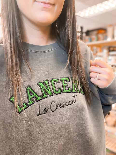 School Spirit Glitter Applique Crewneck