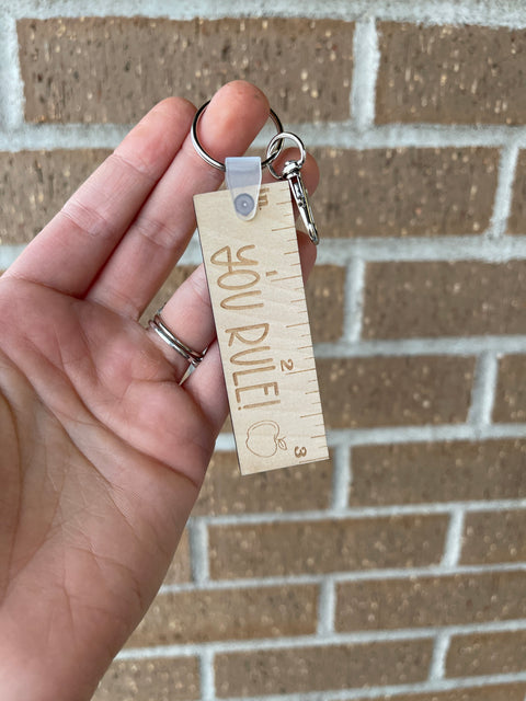 You Rule Ruler Keychain