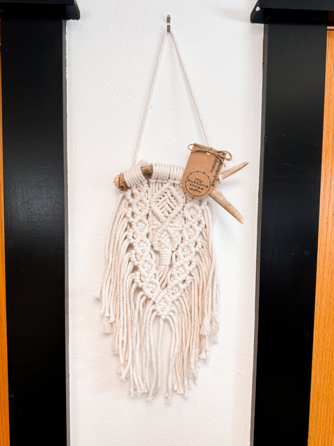 Deer Antler Macrame Wall Hanging