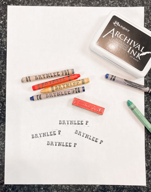 Custom Name Crayon Stamp