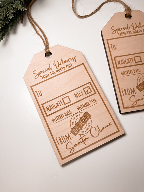 North Pole Special Delivery Gift Tag