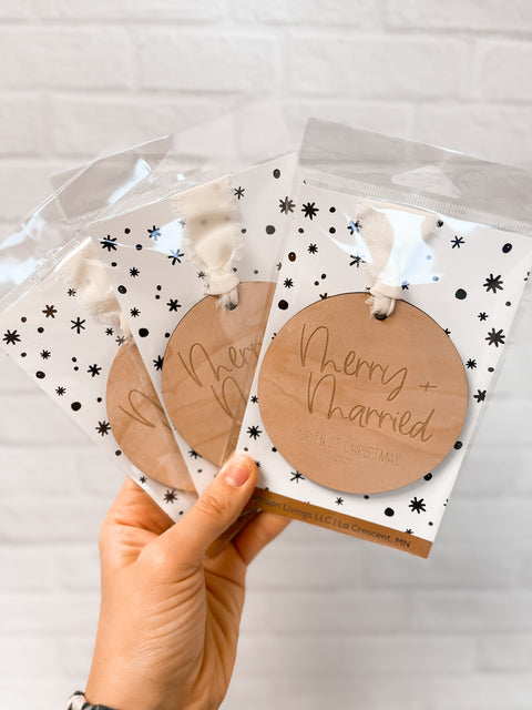 Merry and Married Ornament