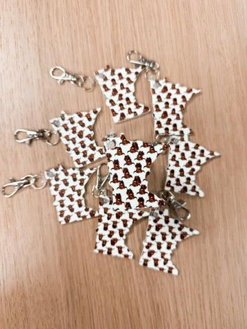 Minnesota Keychain - Highland Cows