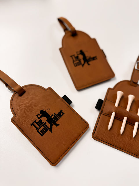 The Golf Father Leather Golf Bag Tag