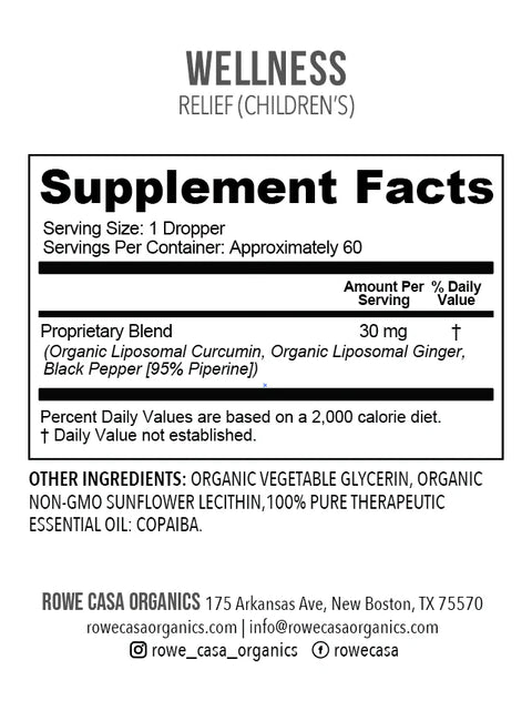 Relief - Children's (no Willow Bark)