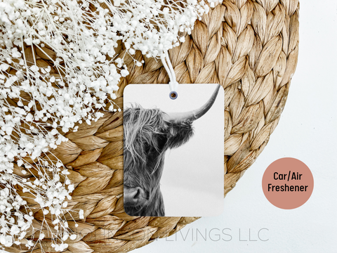 Highlander Black and White Car Air Freshener
