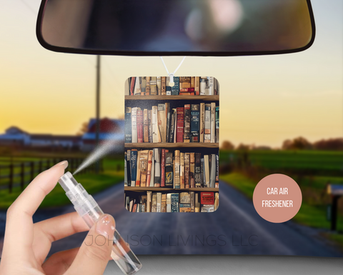 Books and Shelves Car Air Freshener