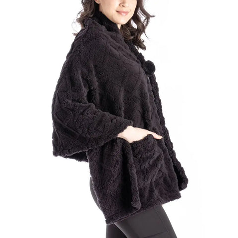 The Coziest Blanket Wrap By Hello Mello (Black)