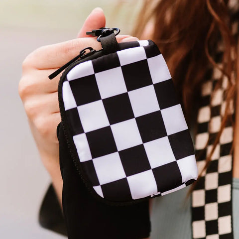 Kyleigh Dual Pouch Wristlet Wallet (Checkered)