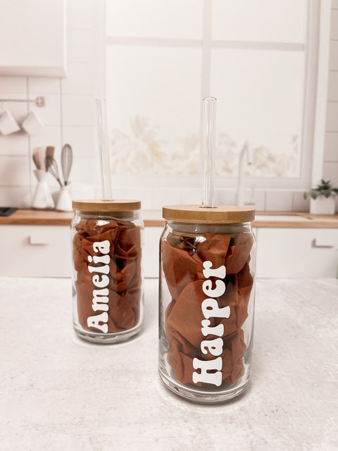 Custom Name Can Glass