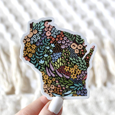 Wisconsin Floral State Sticker