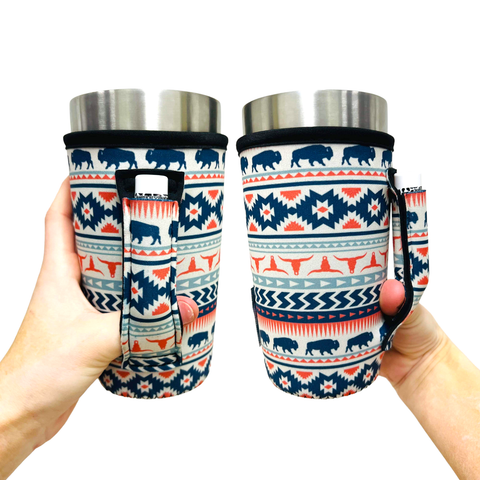 Buffalo Aztec 20oz Large Coffee / Tea / Tumbler Handler™