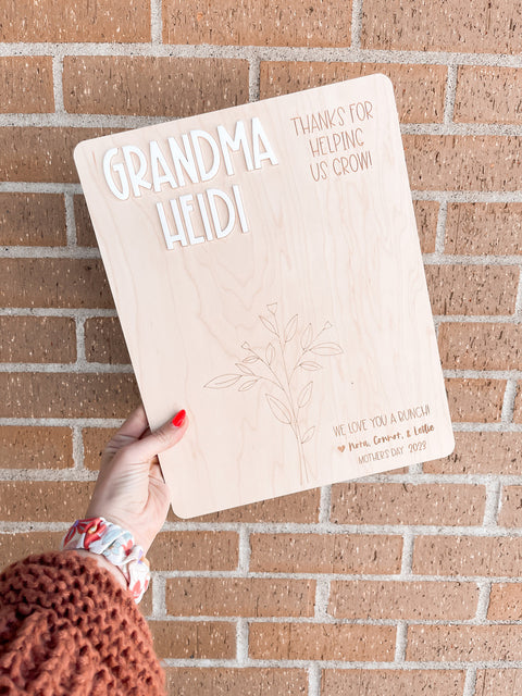 Mother's Day Handprint Sign