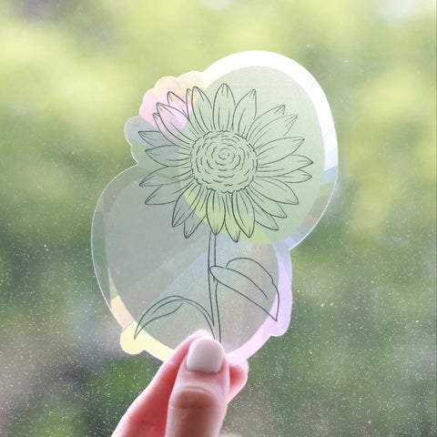 Abstract Sunflower Sun Catcher