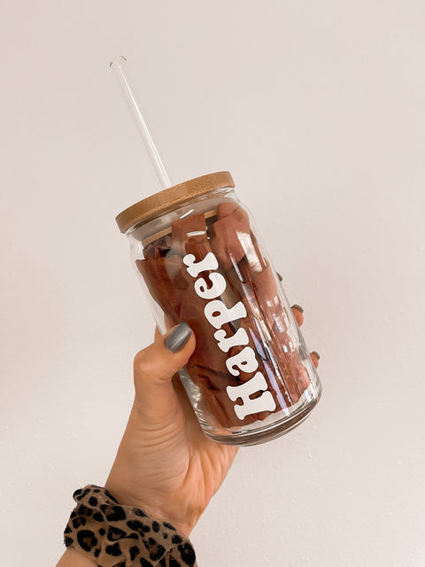 Custom Name Can Glass
