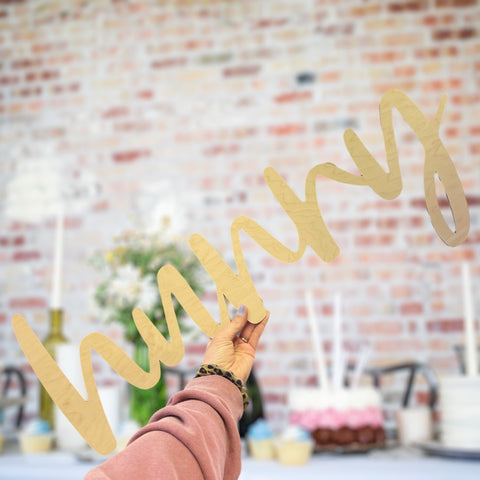 Hunny Cutout Wooden Sign