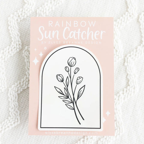 Arch + Tulips Suncatcher Window Decal