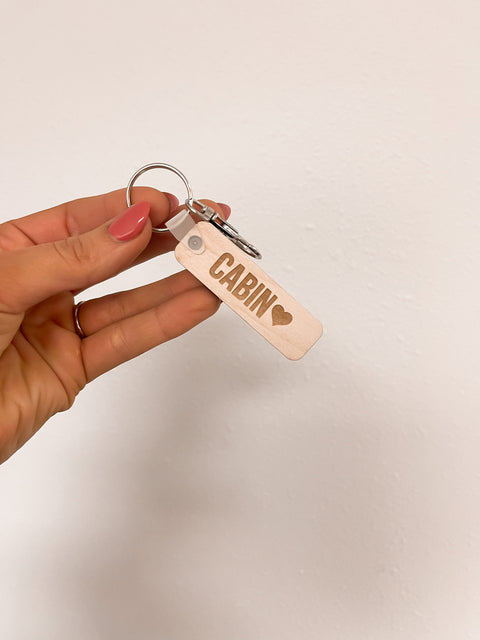 Cabin Heart Keychain