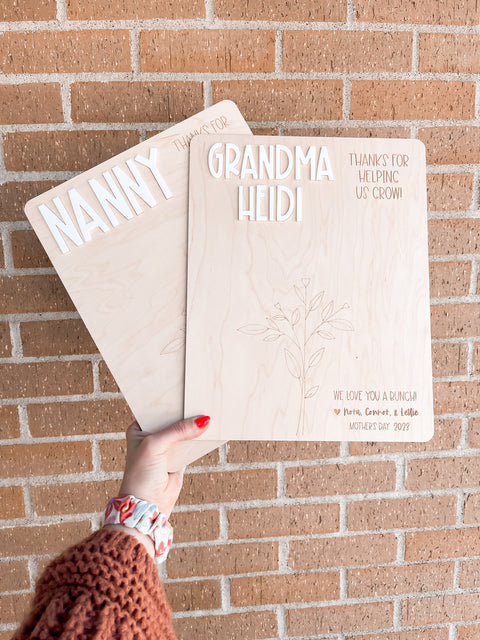 Mother's Day Handprint Sign