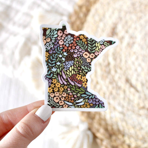 Minnesota Floral State Sticker