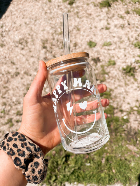Happy Mama Can Glass
