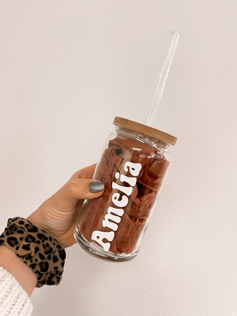 Custom Name Can Glass