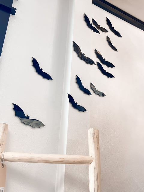 12 Pack Acrylic Black Bats