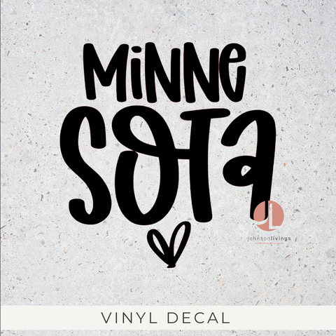 Minnesota Heart Vinyl Decal