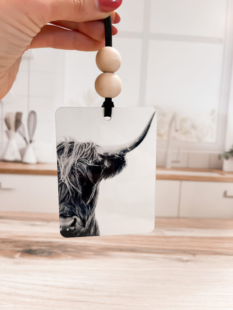 Highland Cow Car Charm