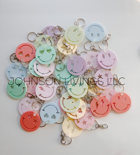 Happy Face Keychains