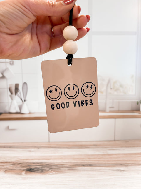 Good Vibes Car Charm