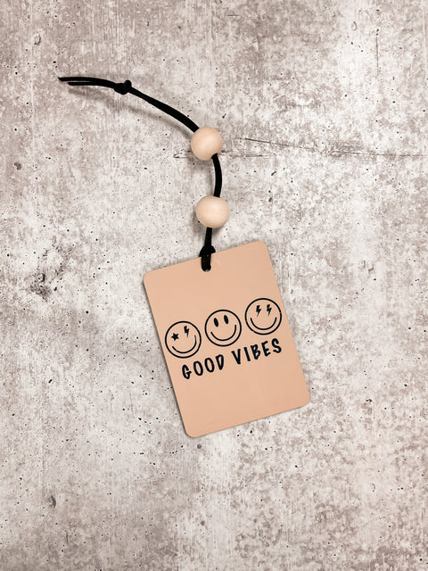 Good Vibes Car Charm