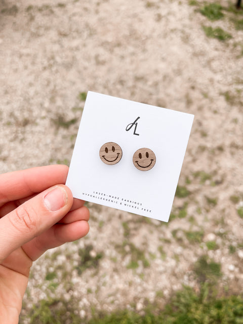 Smile Face Stud Earrings